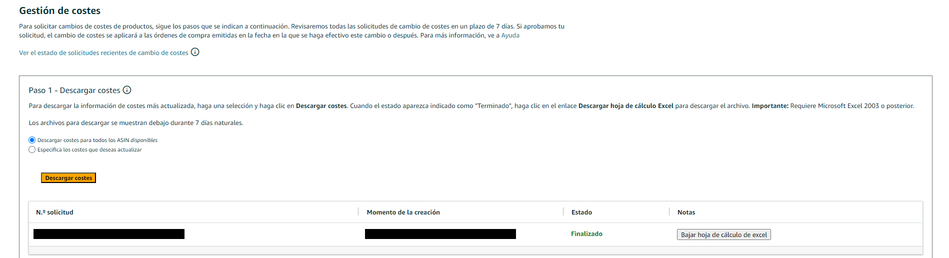 amazon vendor gestion de costes o CPI