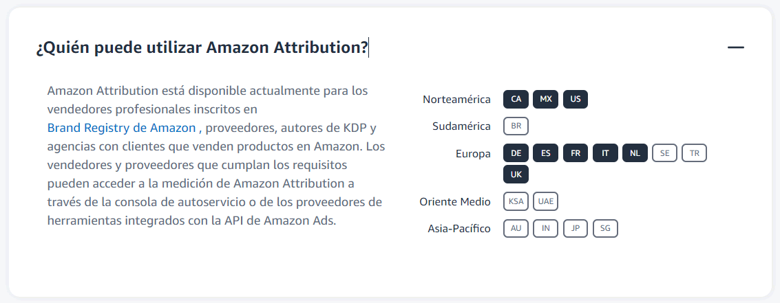 quien puede utilizar amazon attribution